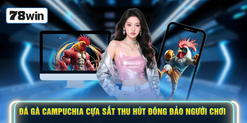 Đá gà Campuchia cựa sắt thu hút đông đảo người chơi